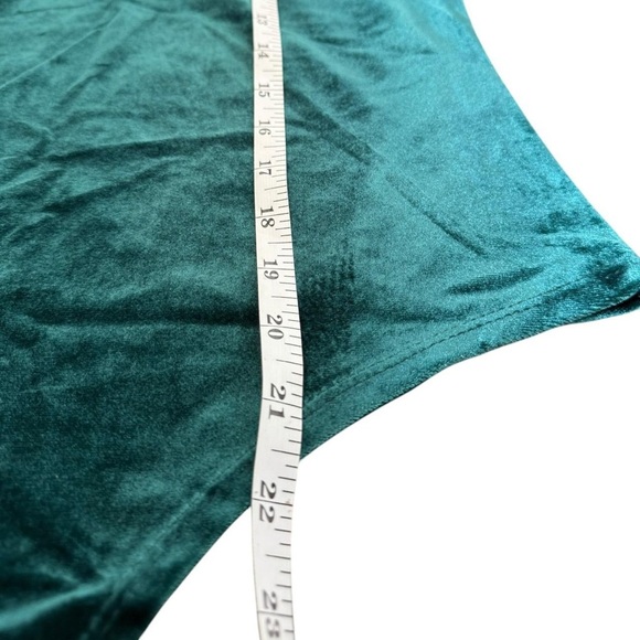 Wet Seal Teal Velvet Bodysuit with Lace Trim - Picture 6 of 6